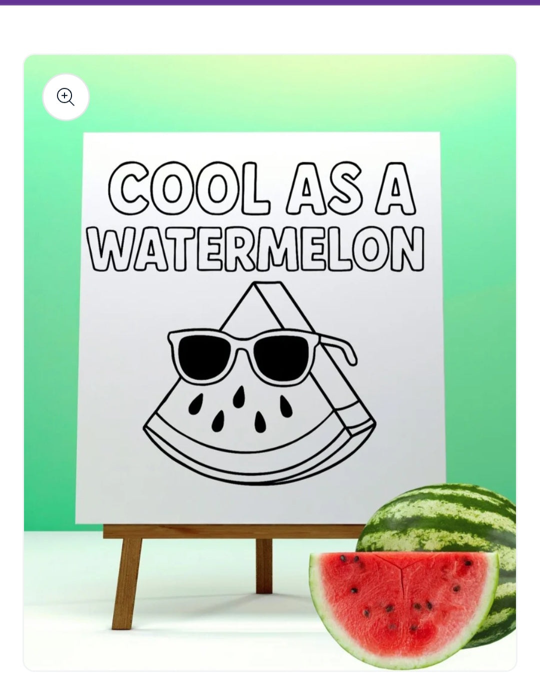 Cool as Watermelon Sketch Art