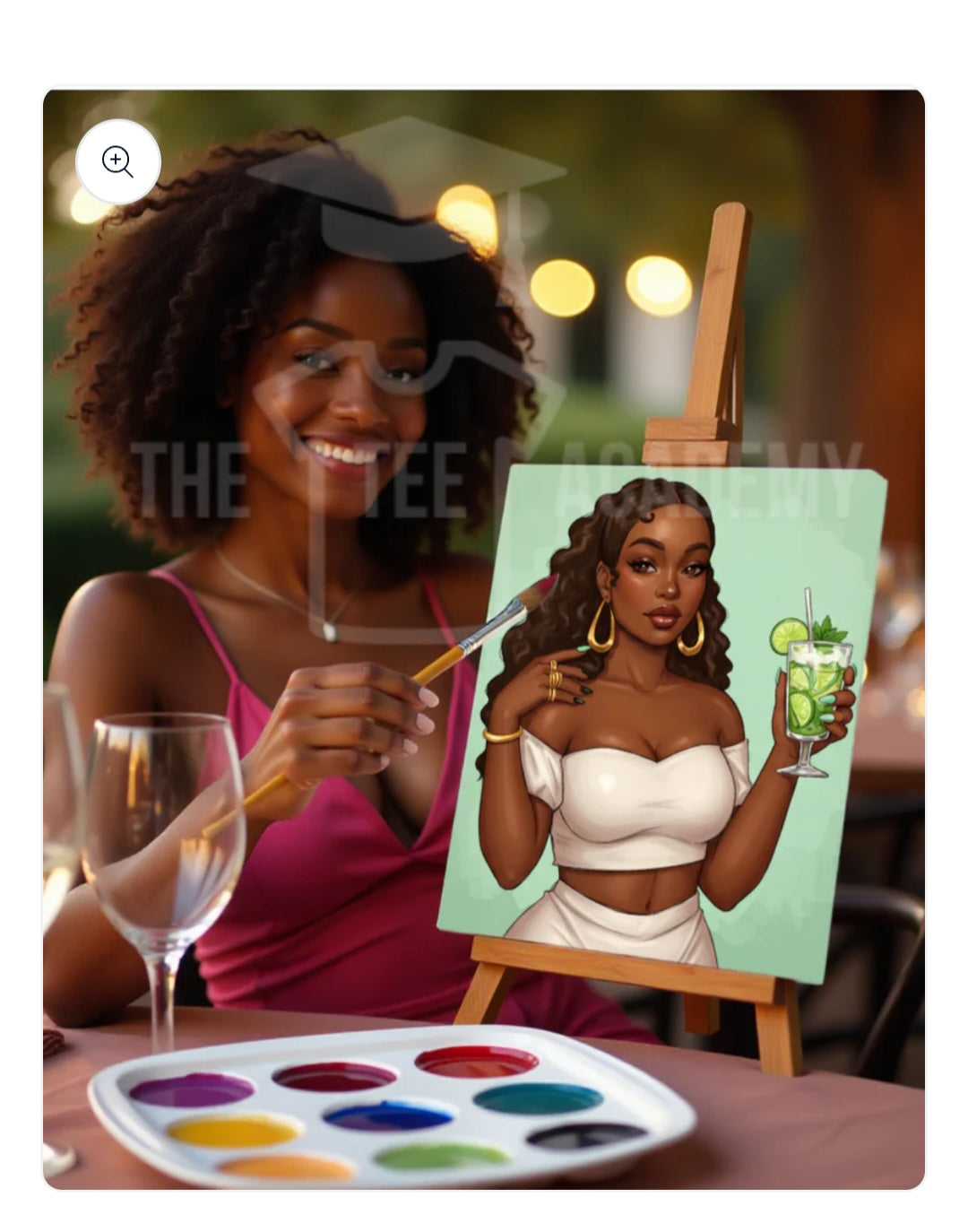 Lime Mojito Babe Sketch Art