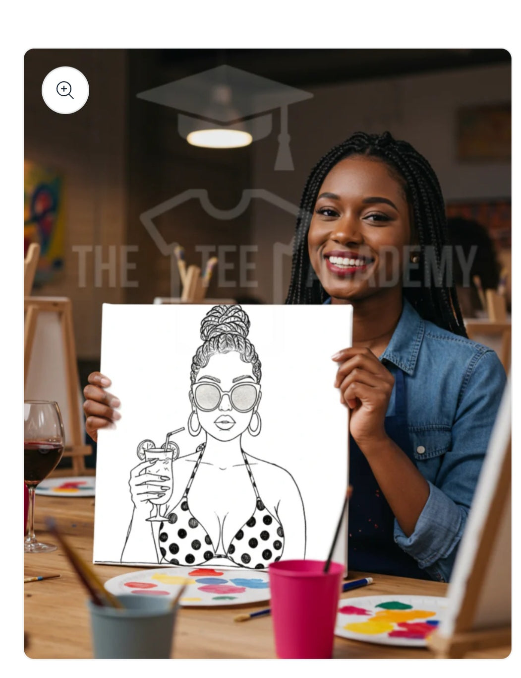 Polka Dot Bikini Sketch Art